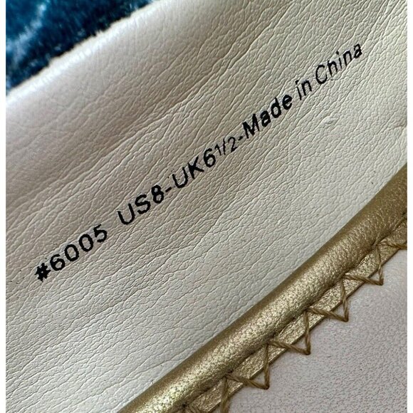 CABI Velvet Loafer Women’s Size 8 Blue/Yellow Horsebit Carnaby Floral 6005 EUC! - Picture 4 of 11